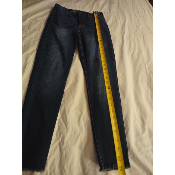 No Boundaries Girls Jeans Size 7 Blue Skinny Junior Cropped - Picture 7 of 10